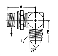 2062 SAE O-Ring Boss to 37º Flare